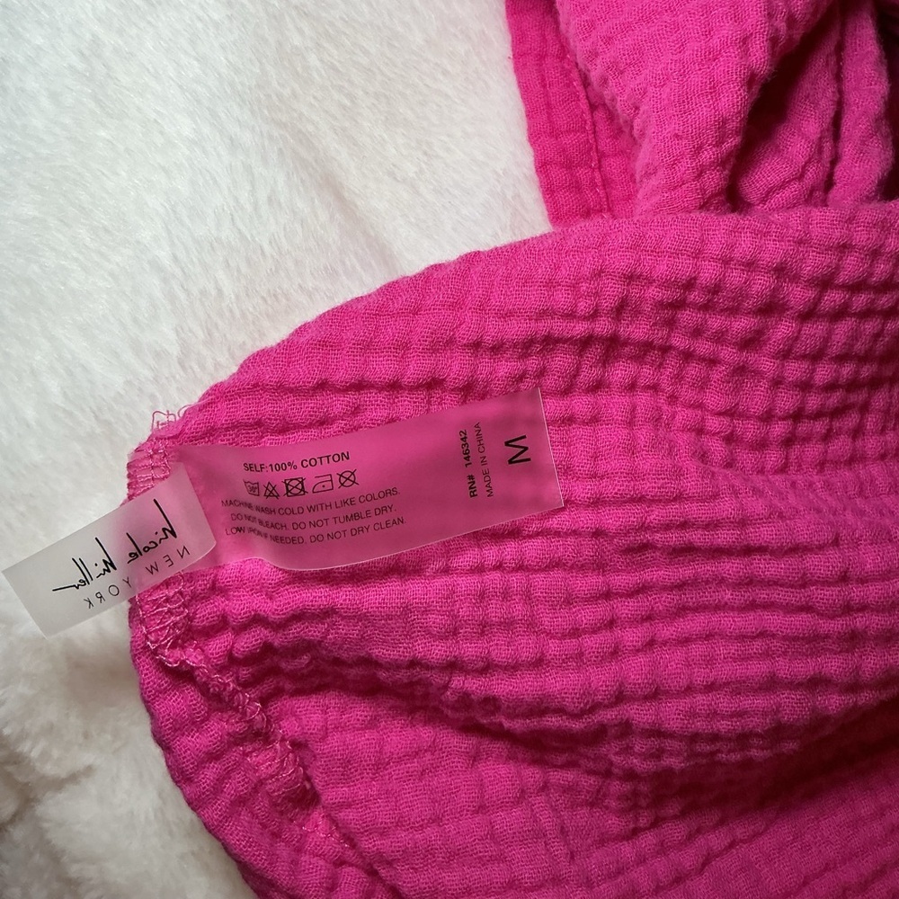 Nicole Miller Pink Button-Up Women's Top - Picture 5 of 5